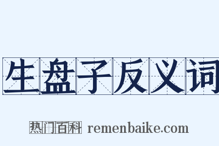 生盘子反义词是什么意思的图片
